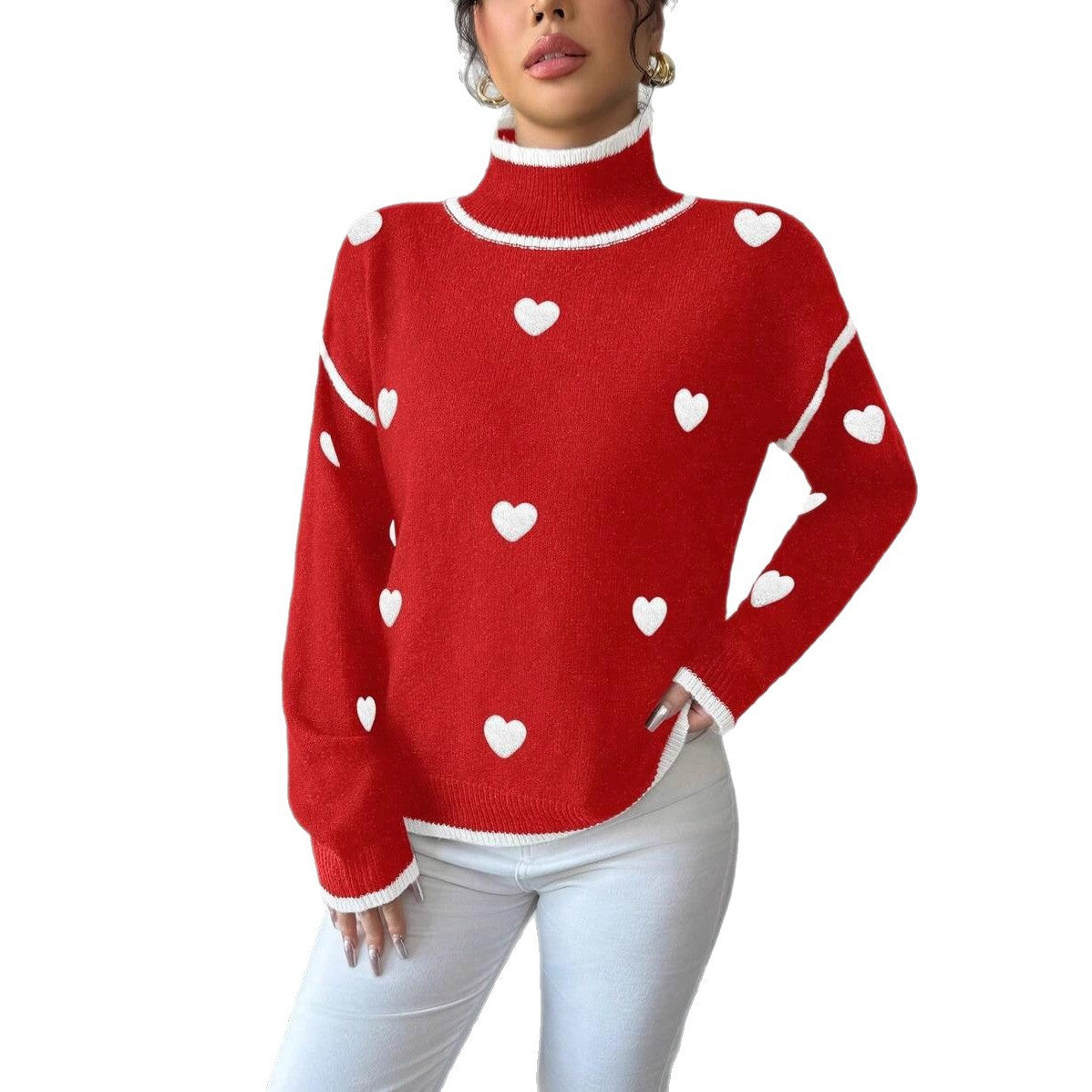 Casual Gentle Turtleneck Long Sleeve Women's Sweater