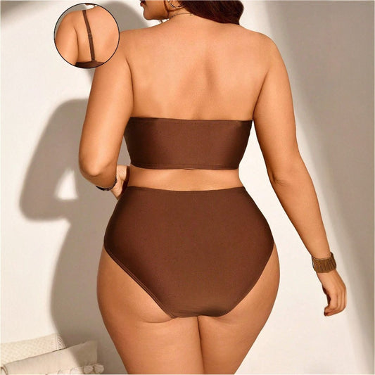 Plus-size Swimsuit In Multiple Colors Sexy Two-piece Set