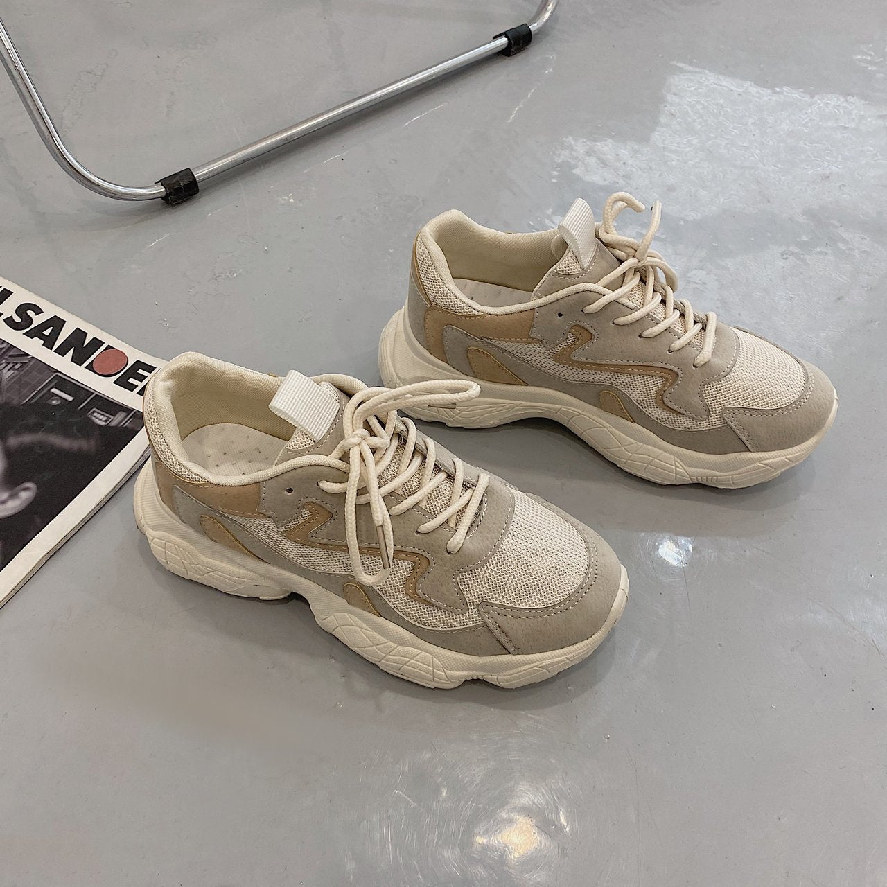 Xiaobai Fried Street Daddy Women's Breathable Thin Net Shoes