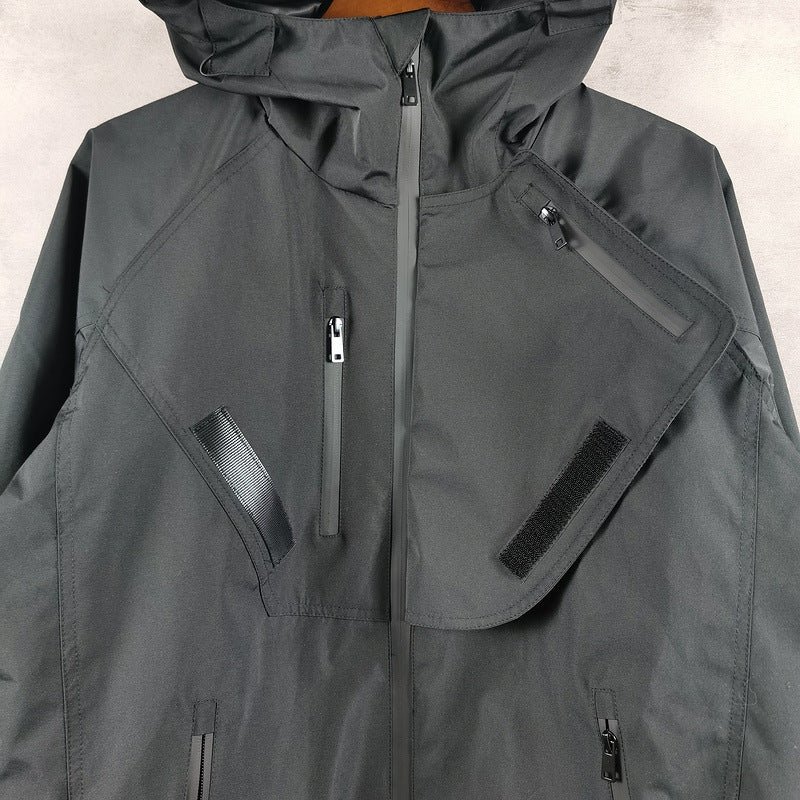Multi-Zipper Pocket Technical Wind Jacket