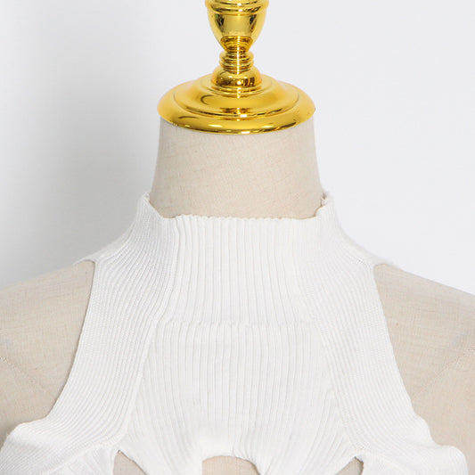 Irregular Versatile Slim Knitted Vest Women's Tide