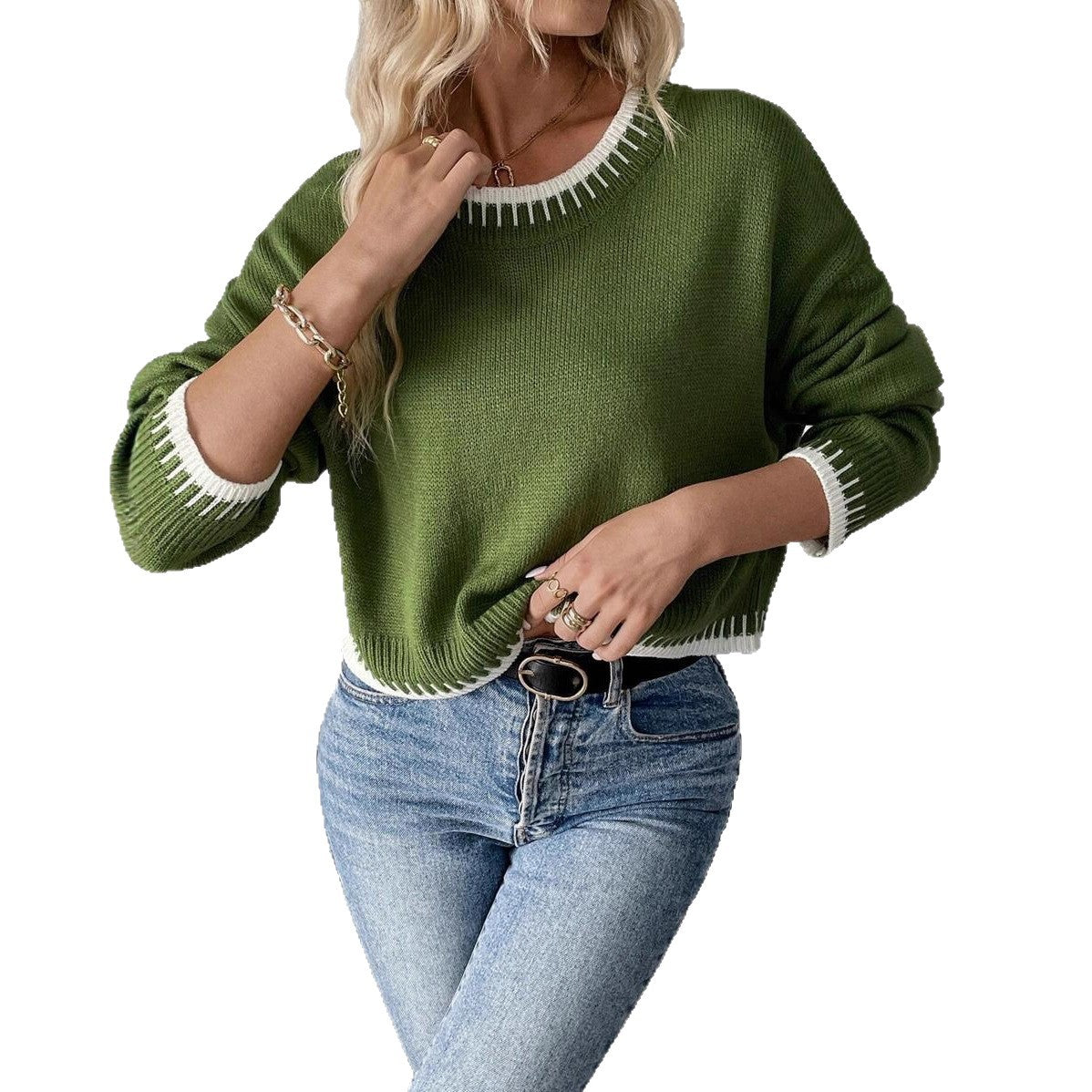 Strikmoderne Individuel Afslappet Løs Sweater