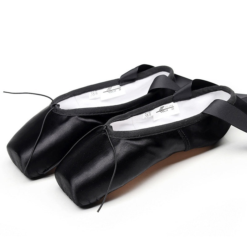 Lace-up Satin Dancing Flat Practice Shoes
