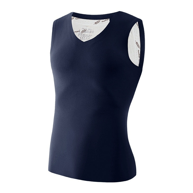 Men's Seamless Padded Down-filled Thermal Vest