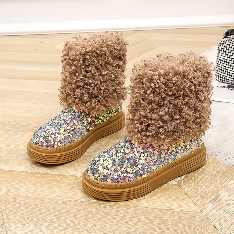 Winter New Style Short Tube Slip On Cotton Shoes