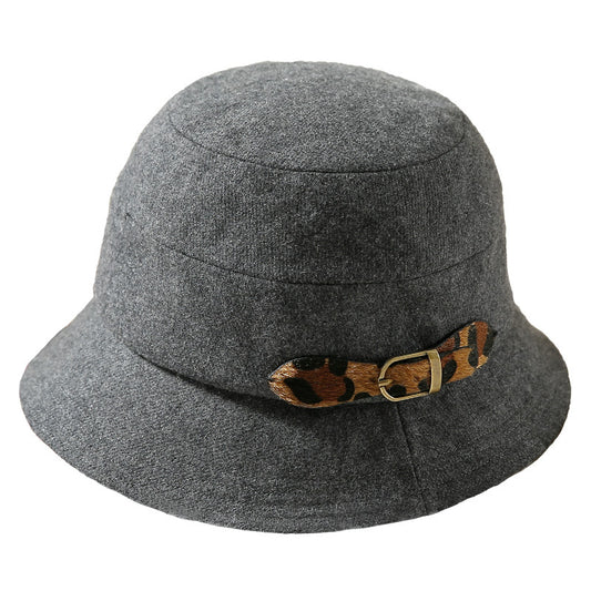 Dome Brim Ceremony Winter Bucket Hat All-matching Warm