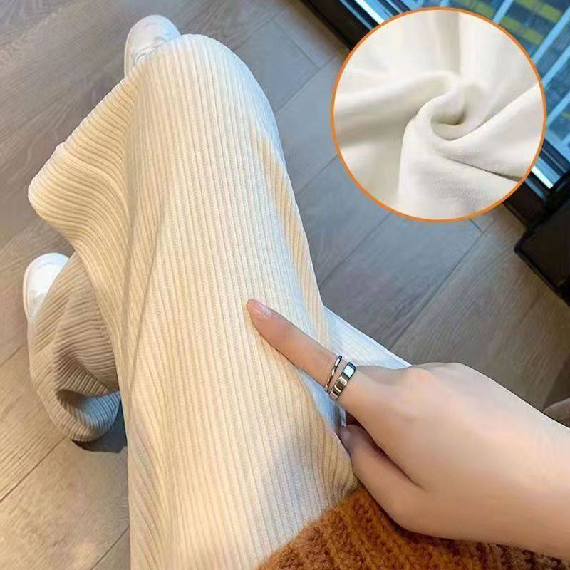 Padded Chenille Casual Corduroy Trousers