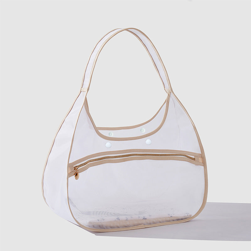 Transparent Solid Color Nylon Cat Portable Pet Shoulder Bag