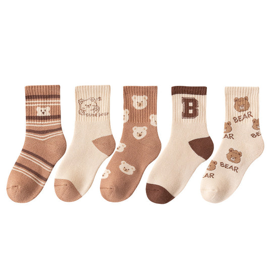 Children Extra Thick Fluffy Loop Middle Tube Cotton Socks