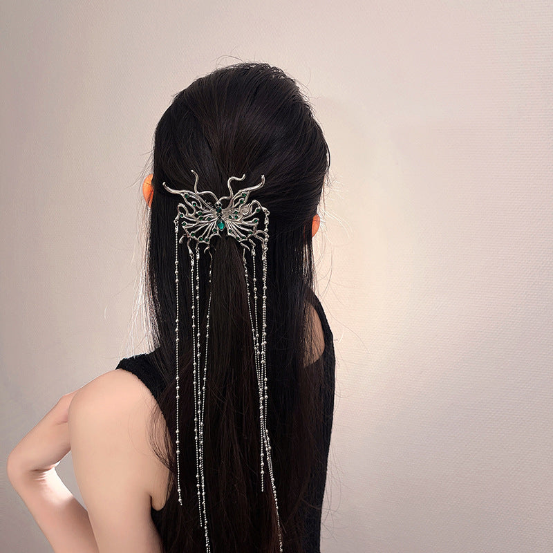 Butterfly Tassel Clip Headgear Women Niche