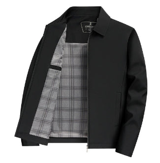 Solid Color Polo Collar Straight Zipper Youth