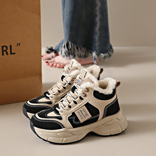 New Thickened Warm Ultra-comfy Fleece-lined Dad Shoes