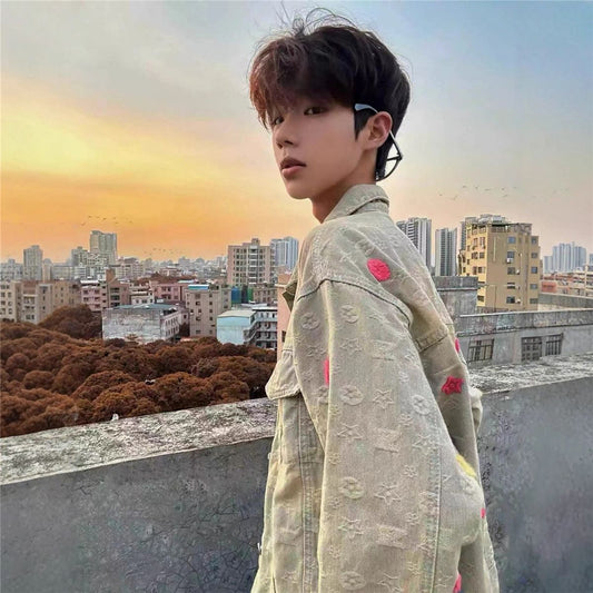 Edgy Yet Handsome American-style Vintage Jacket Top