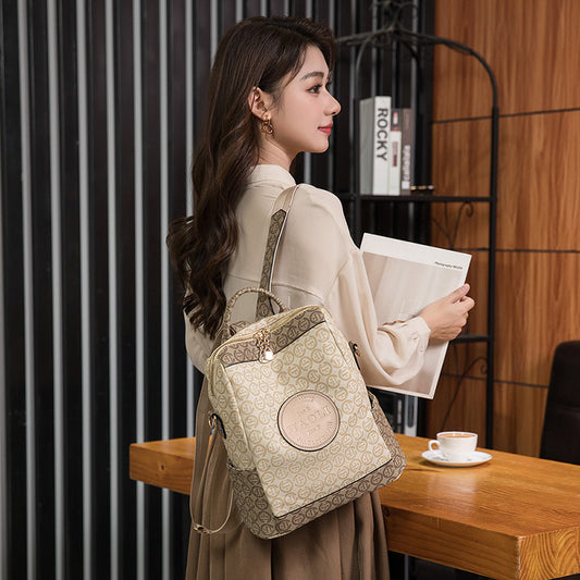 European And American Vintage Backpack Women's Bag New Large Capacity