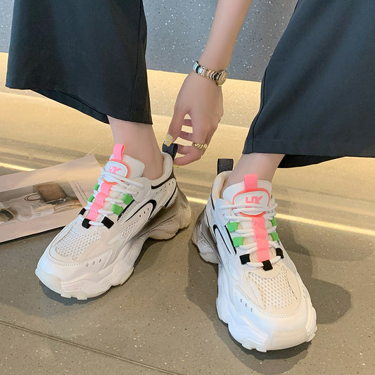 Daddy Shoes Women's Thick-soled Sneakers Net Celebrity Trendy Casual Shoes