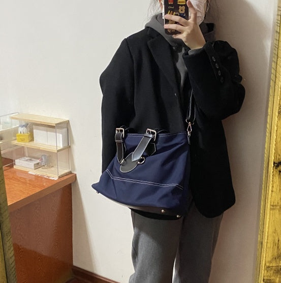 Dark Blue Large Capacity Versatile Crossbody Bag