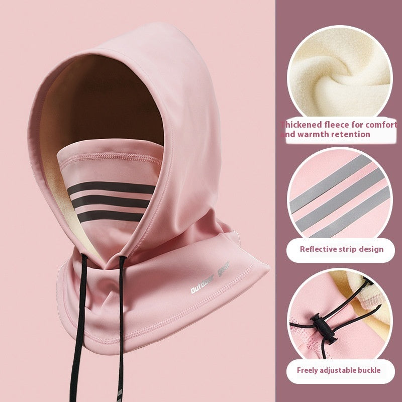 Winter Headgear Scarf Integrated Ski Cycling Full Face Thermal And Windproof Hat