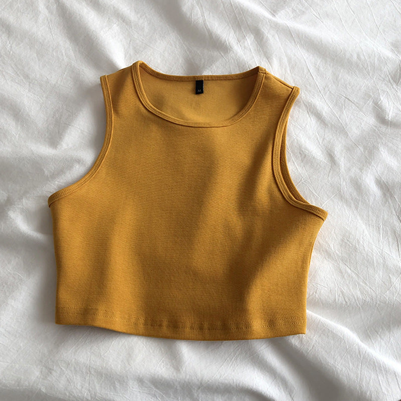 Instagram-style Womens Summer Midriff-baring Tank Top