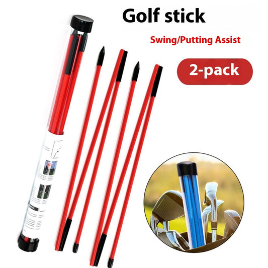 Fabrikssalg Direkte Tre-delt Retningsbestemt Stok 2-pak Golf Pegepind Svingtræningshjælpemiddel