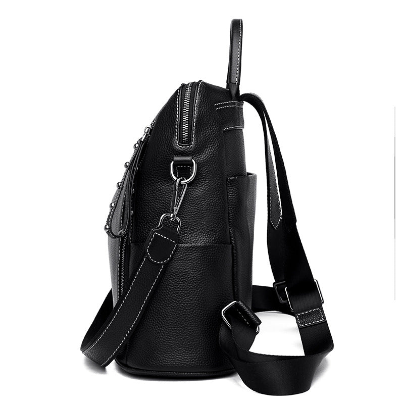 Leather Women's Bag Top Layer Cowhide Backpack Women's Messenger Bag Fashion Leather Backpack