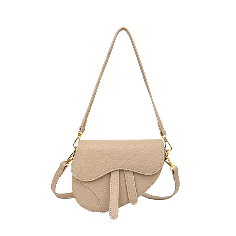 Enkel skuldertaske til kvinder i saddelstil (crossbody)