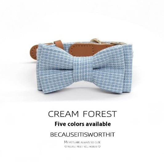 Small And Medium-sized Dog Neck Bow Collar