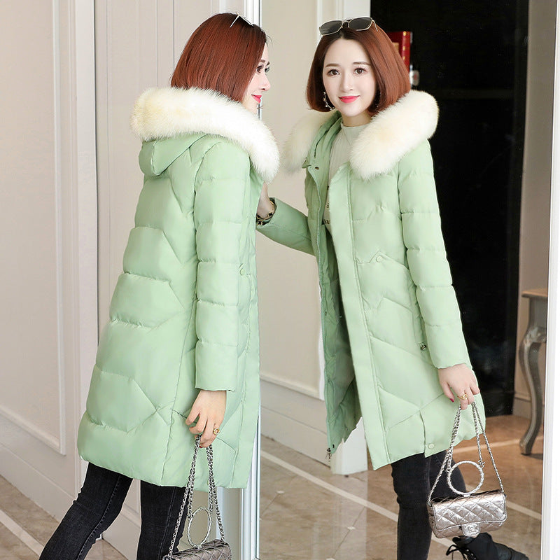 Self-version Big Fur Collar Padded Warm Cotton Winter Coat Quilted Jacket