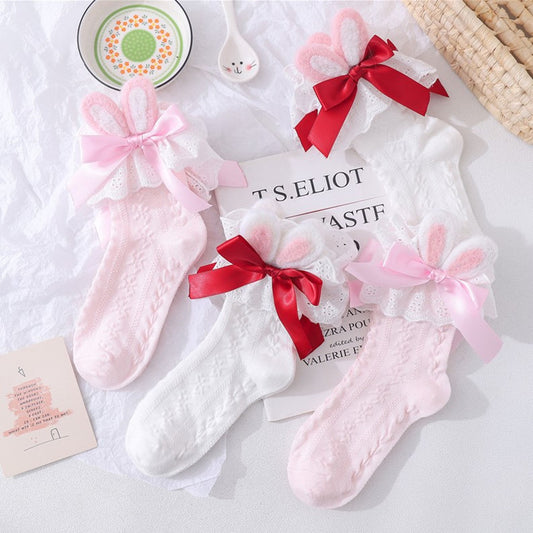 Filt-kaninører pigesokker