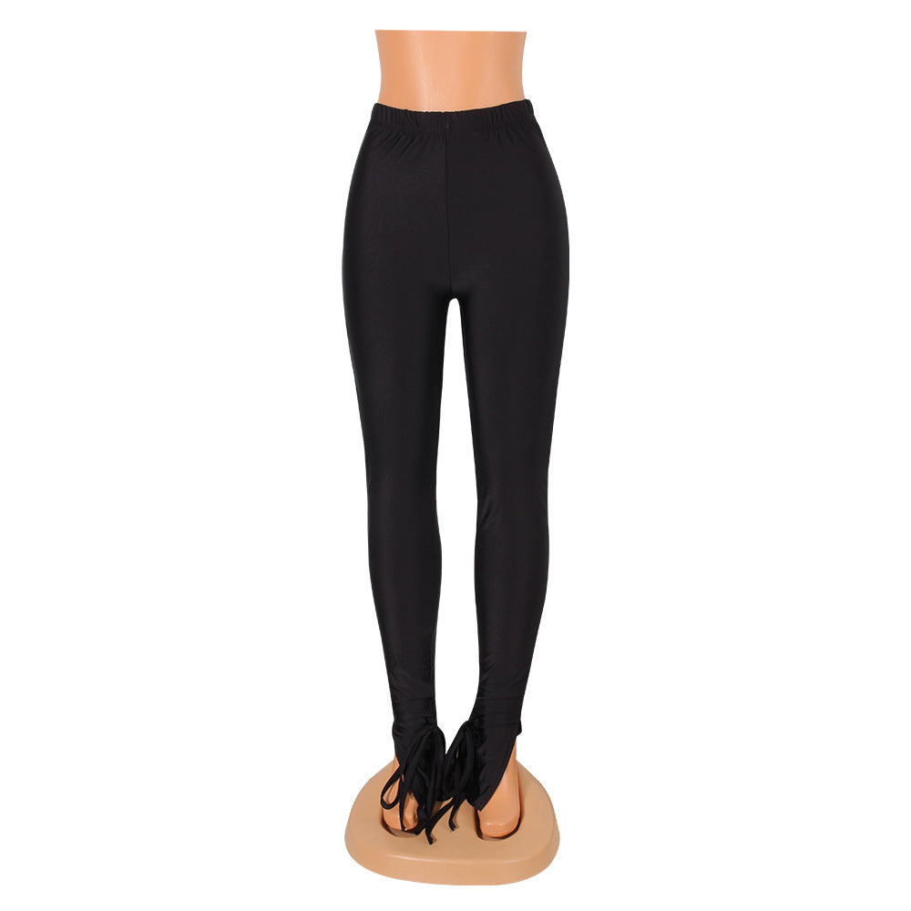 Fashion Skinny Slit Flared Pants