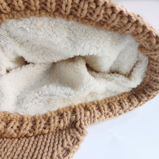 Warm Big Ball Knitted Wool Hat