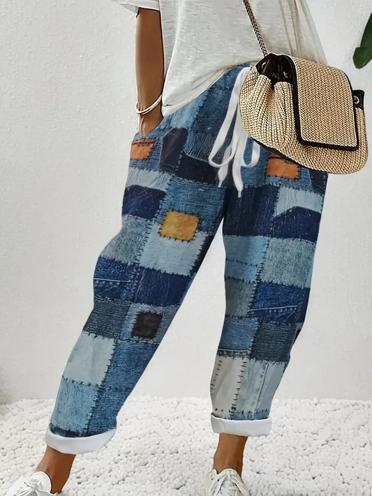 Slim 3D Digital Floral Print Casual Jumpsuit