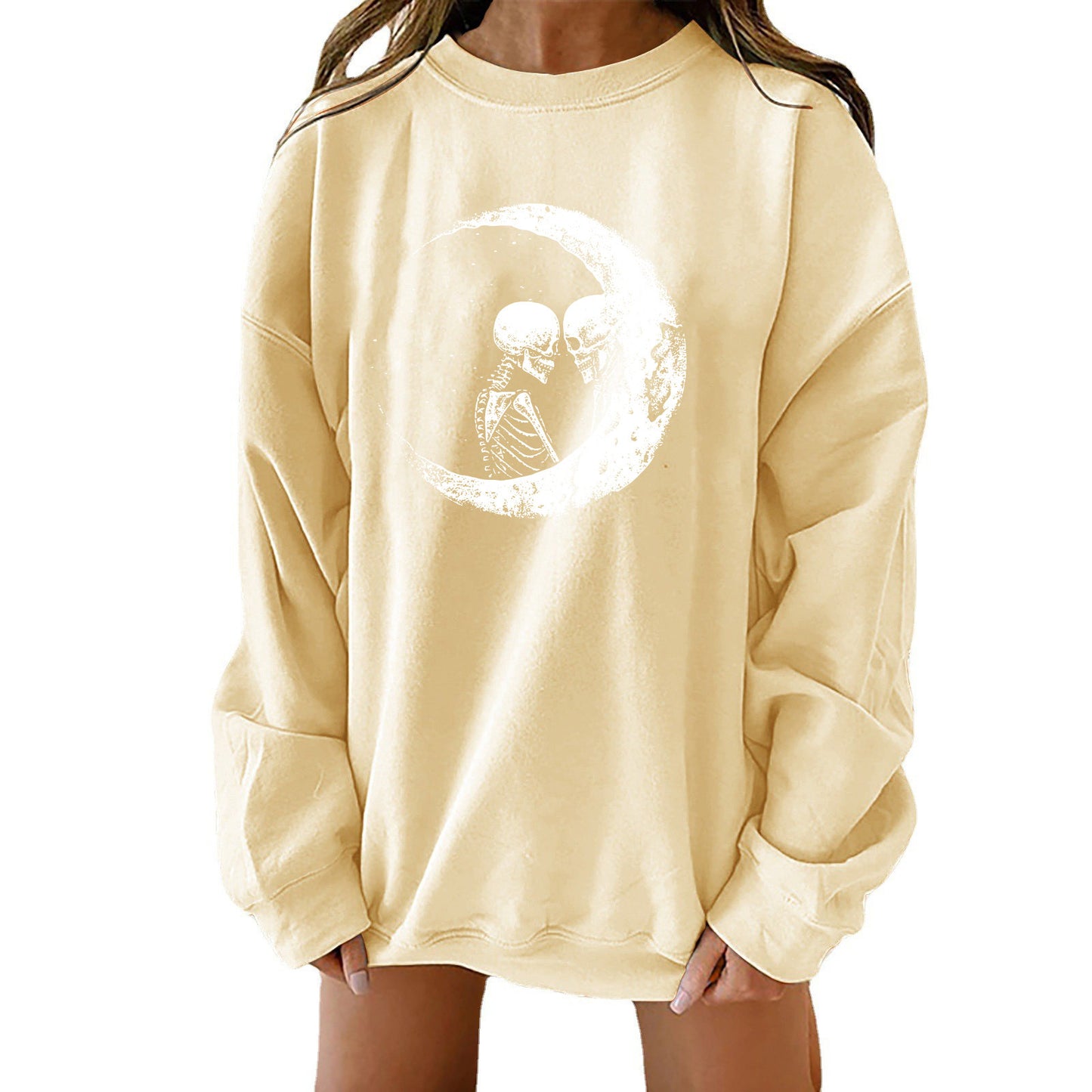 Halloween Kreativt Tema Tryk Løs Sweater
