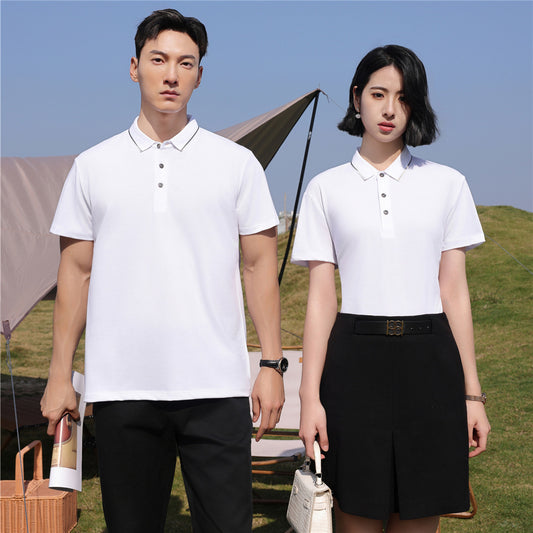 Combed Tight Mercerized Cotton Silver Polo Shirt
