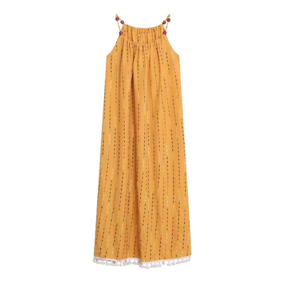 Sweet Fresh-style Spaghetti-strap Dress For Women