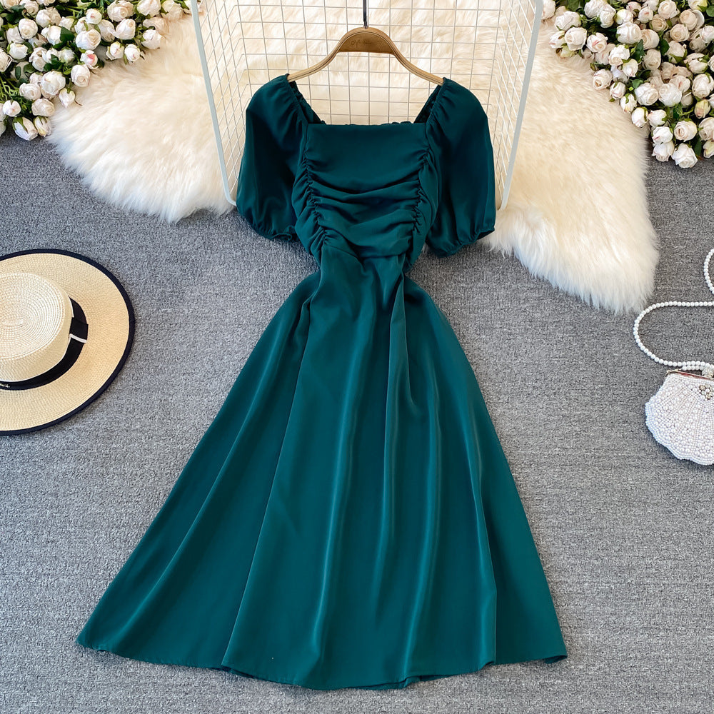 Summer Retro French-style Tangerine First-love Dress Forest-style Skirt