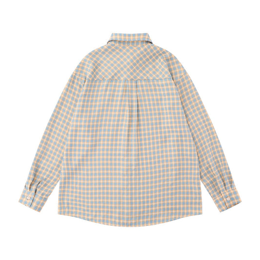 Simple Embroidery Pocket Long Sleeve Shirt Outdoor Street Fashion Brand
