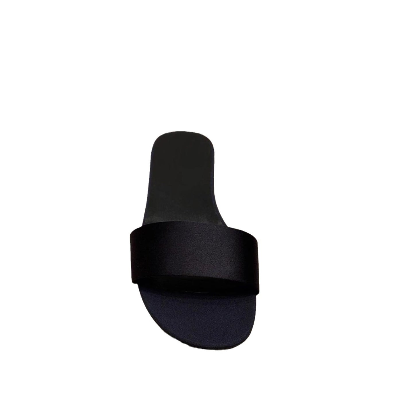 Simple High-grade Satin Flat Slippers For Outer Wear
