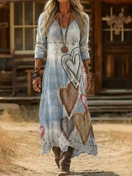 Retro Casual Plaid Womens Elegant Long-sleeve Dress