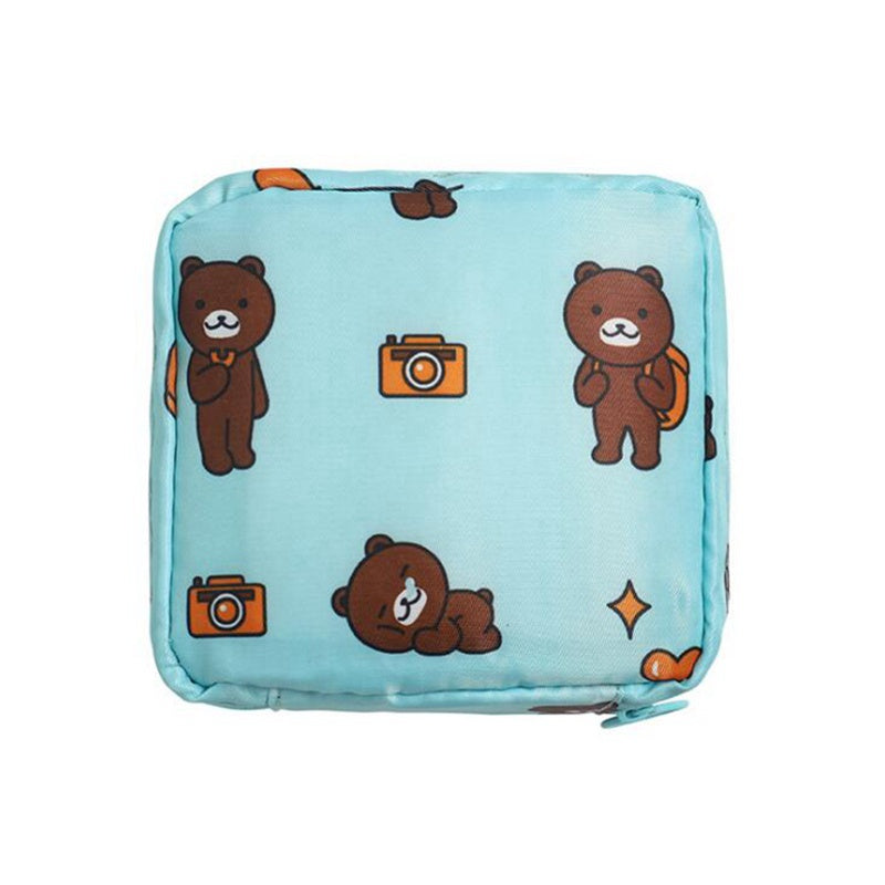 Sanitary napkin aunt towel storage bag girl heart portable
