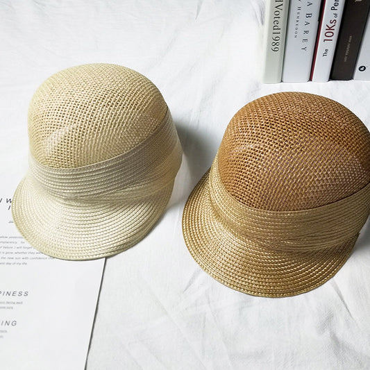 Retro Summer Simple British Style Sunscreen Straw Hat