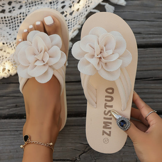Slippers i store størrelser Blomst Farvekoordinerede badesandaler Klipklappere