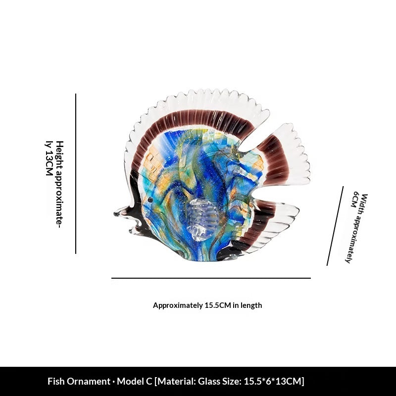 Glass Fish Ornament For The Living Room Or Entryway Home Decor Piece