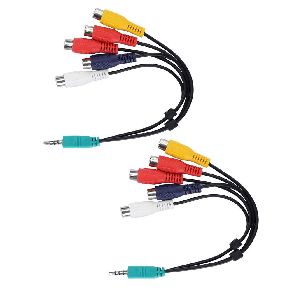 Keenso Double-end AV-kabel för LCD-TV-signallinje, Stabil Performance Video Cable för Hemmabio