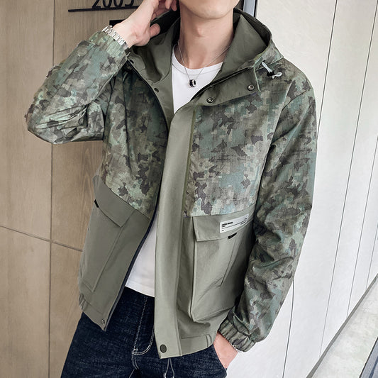 Windbreaker jacket men's spring and autumn jacket overalls
