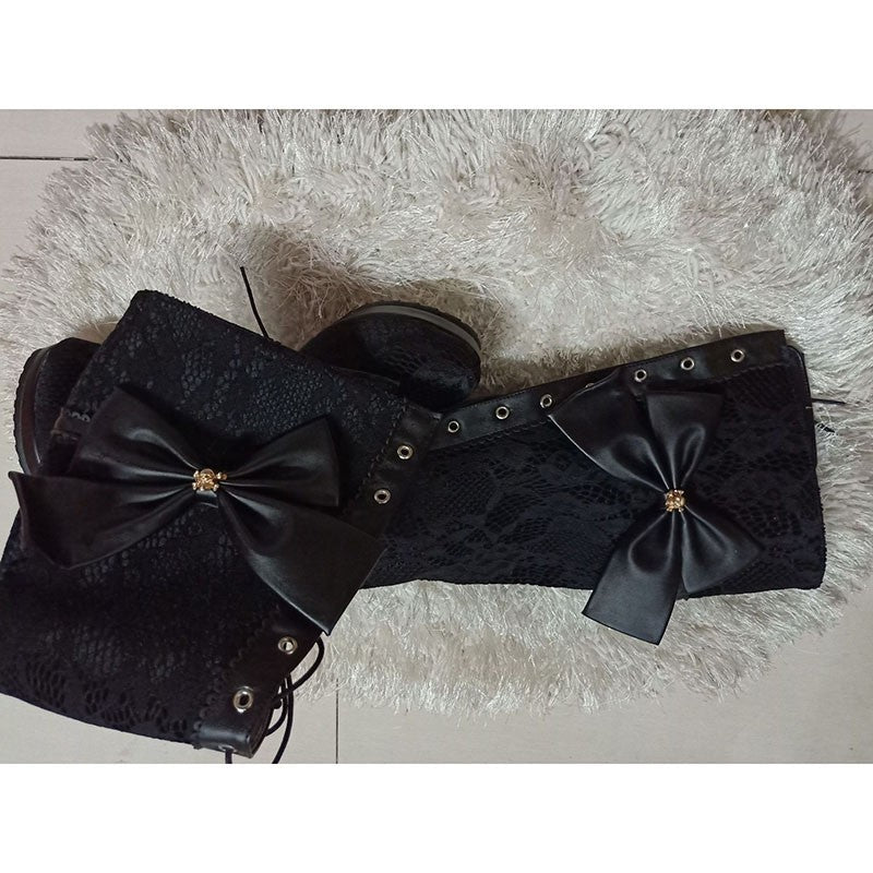 Bottes Steampunk Victoriennes Customized Foreign Trade Bowknot Boots