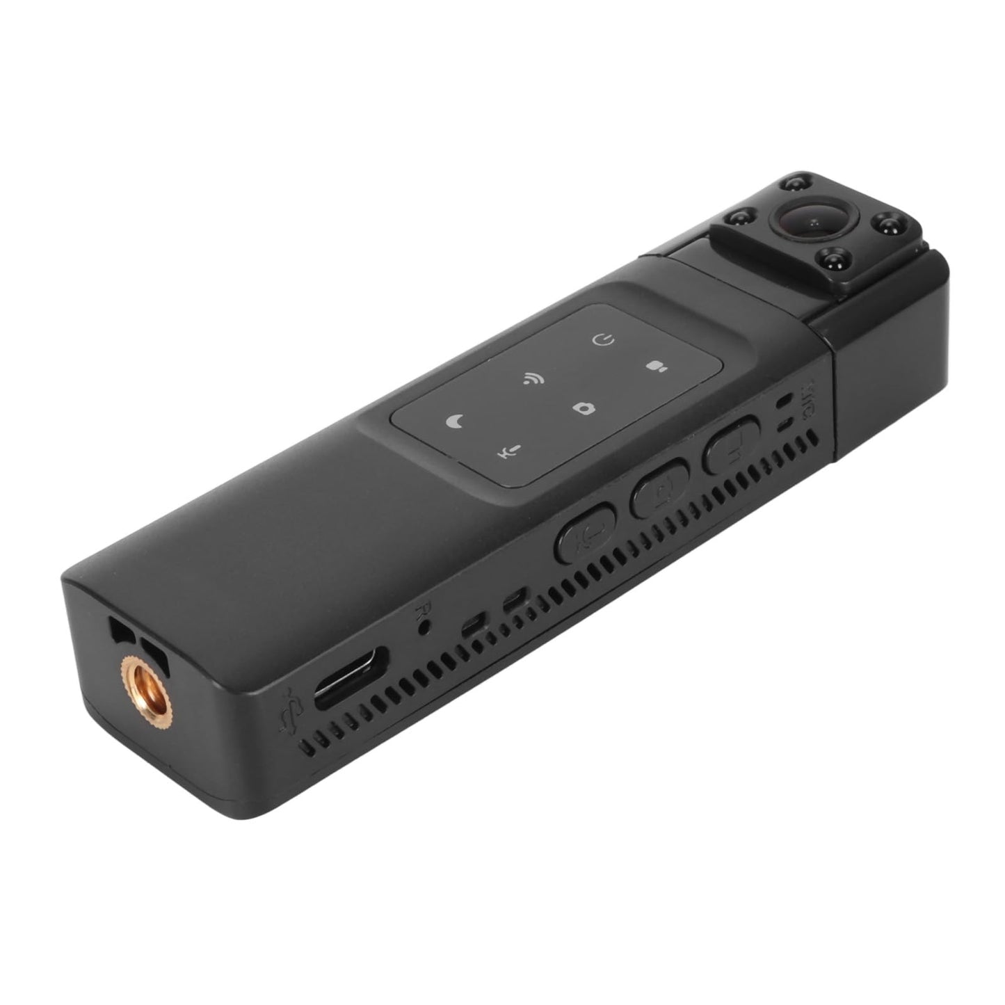 WiFi Small Body Camera, 1080P Police Body Cam med 180° Roterbar Lins, Säkerhetsvideo Kompaktkamera med IR Night Vision för Resor, Förare, Delivery Man, Föreläsning