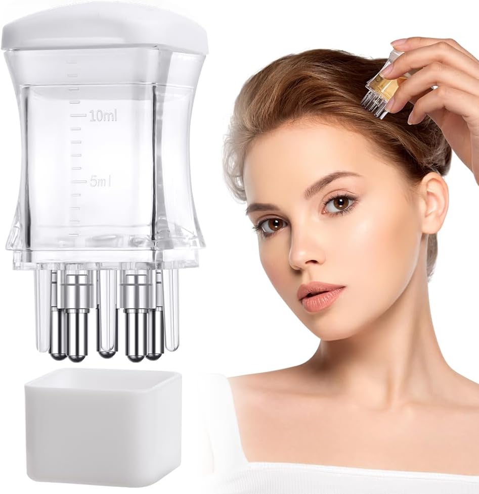 ACWOO Hårbottenmassage Och Hårolja Applikatorflaska, 10 ML Bärbar Flytande Hårolja Dispenser, Mini Hårresande Fast Hår Massageverktyg, Hår Hårbotten Oljeapplikator Med Roller Ball För Hårbehandling