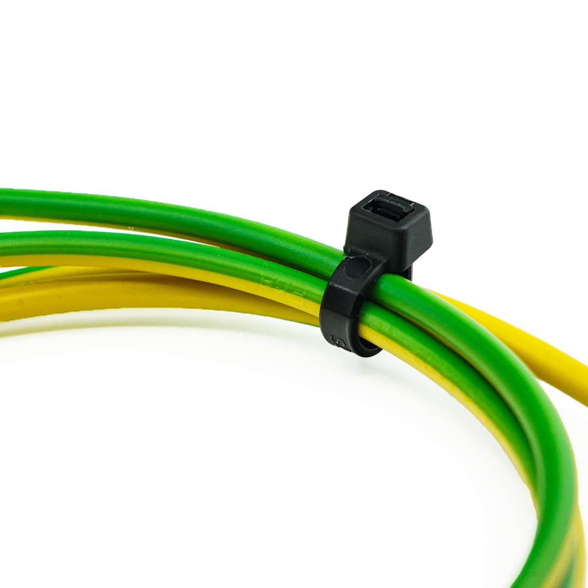 ERKO Kabelbuntband Svart 250 x 4,8 mm Set 100 stycken UV-resistent, Temperaturbeständig Kemisk beständighet, Starkt buntband med 23 kg draghållfasthet