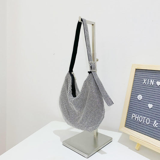 Ny Aftentaske Med Diamanter Håndknyttede Rhinestones
