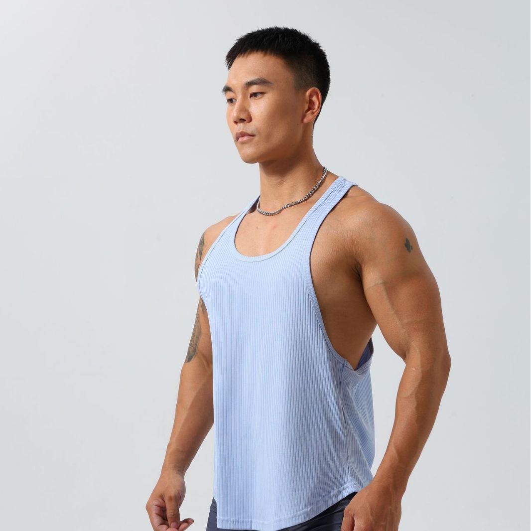 Men's Sports Quick-drying Elastic I-shaped Vest Loose Summer